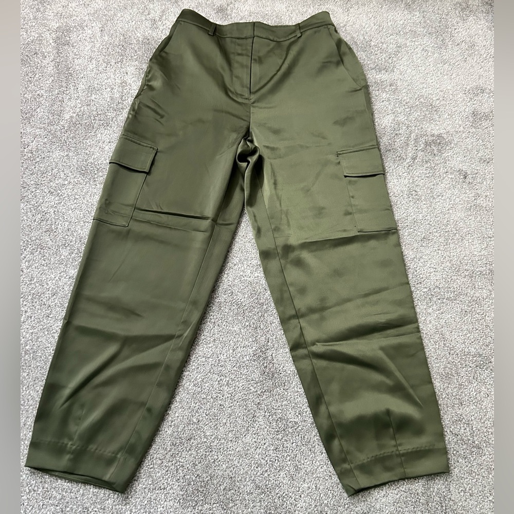 Nicole Miller Forest Green Cargo Pants
